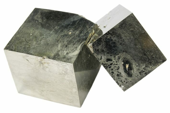 Natural Twinned Pyrite Cubes From Spain #82113